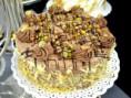 Torta de Pistachos y crema de chocolate